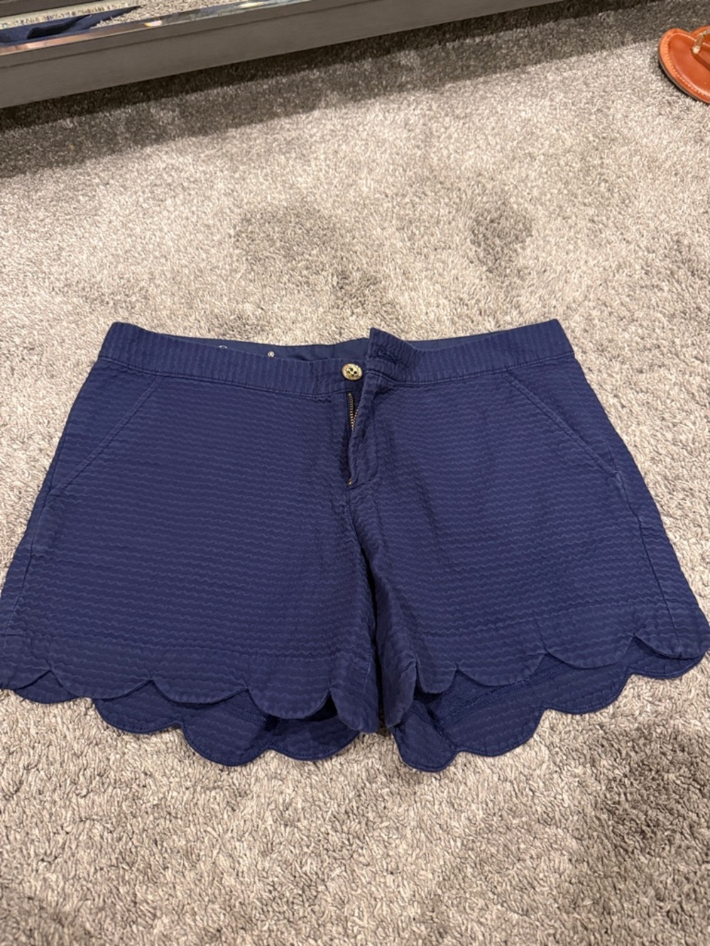 Lilly Pulitzer Navy Scallop Hem Women's Shorts
